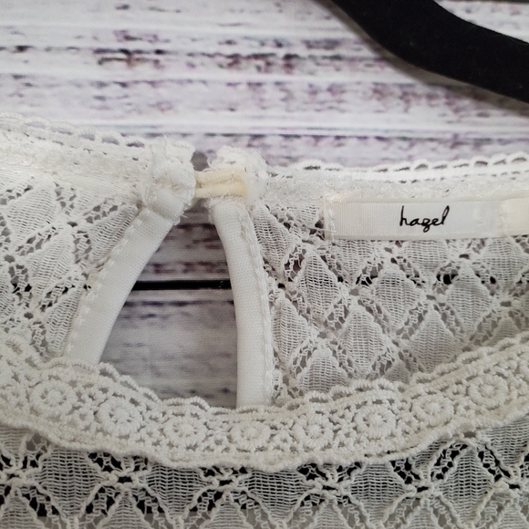 Hazel S Lace Peplum Top - Picture 2 of 5